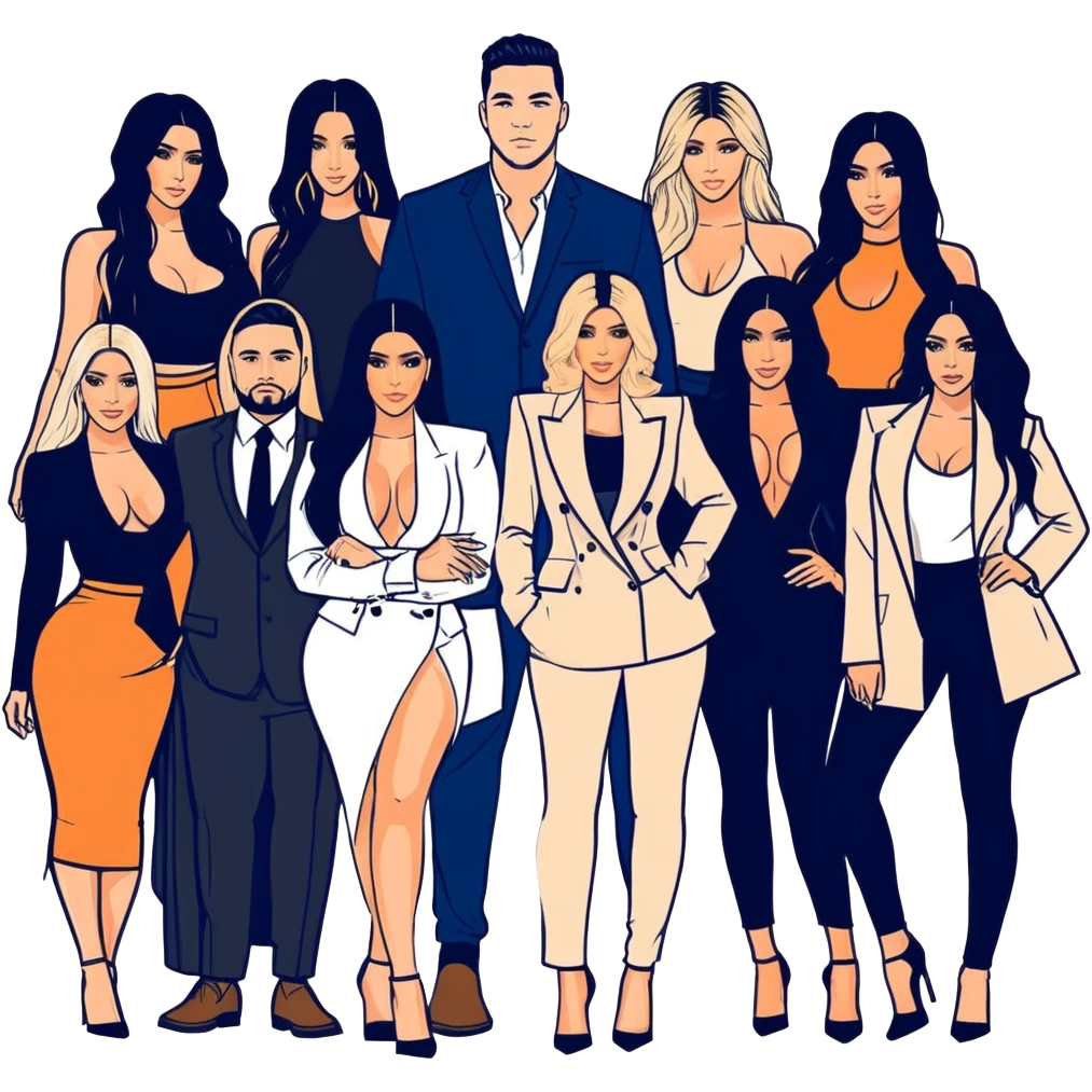 Biz Conference Las Vegas Group Photo: Leila Hormozi, Alex Hormozi, Josh King Madrid JetSet, Tefi Valenzuela, Ana Cheri, Valeria Orsini, Timiree, Kim Kardashian , Kylie Jenner, Narmin Assira, Jamie Maelani, Ashley Flores, Dan Fleyshman, DanielG, Shelby Sapp emoji