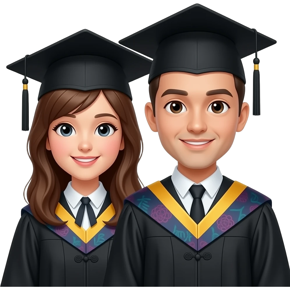 graduacion universidad pareja emoji