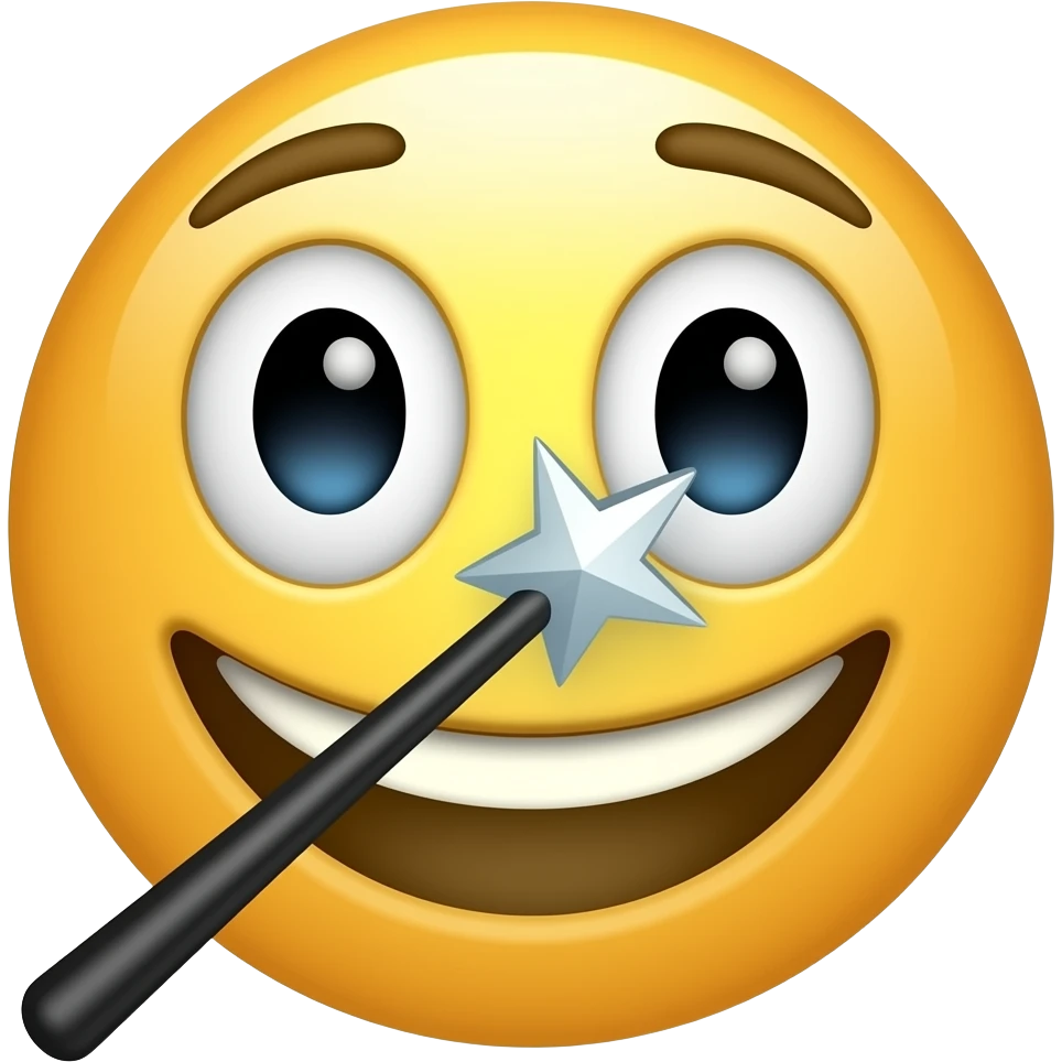 Una varita como esta:🙂 pero negra emoji