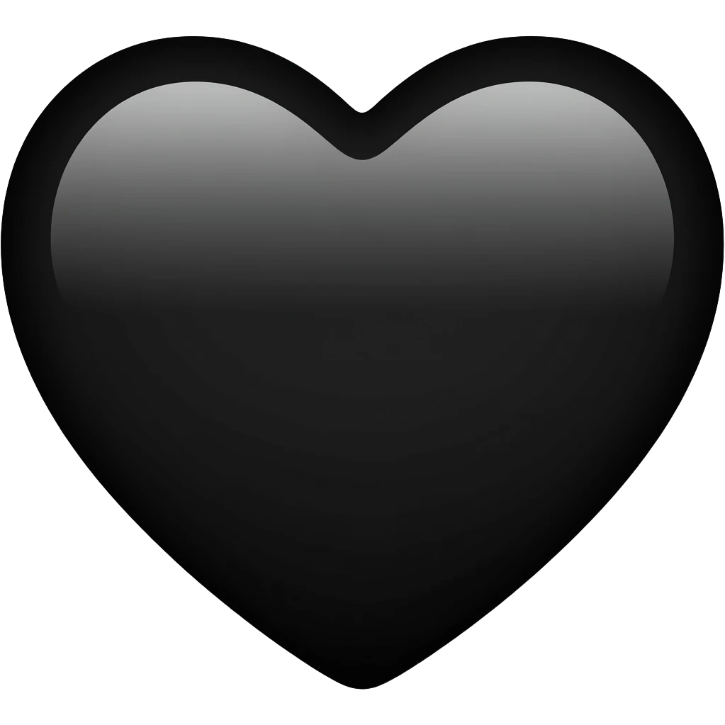 Coração black emoji
