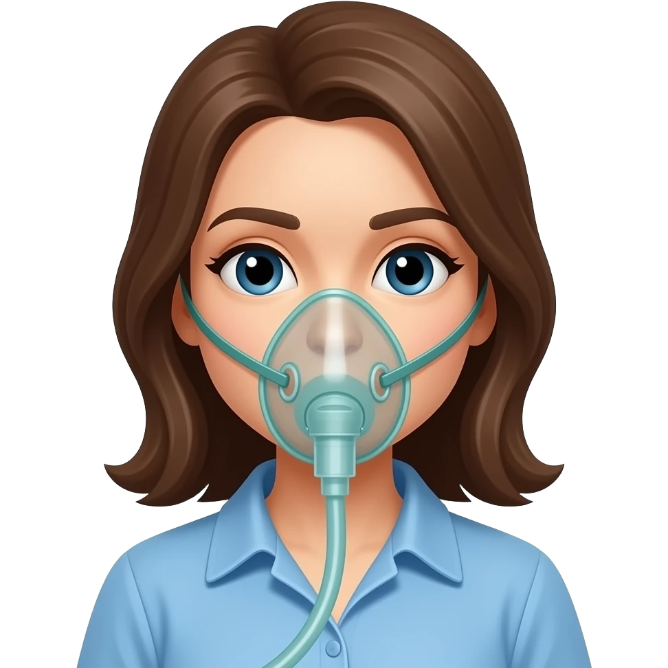 woman with oxygen mask emoji