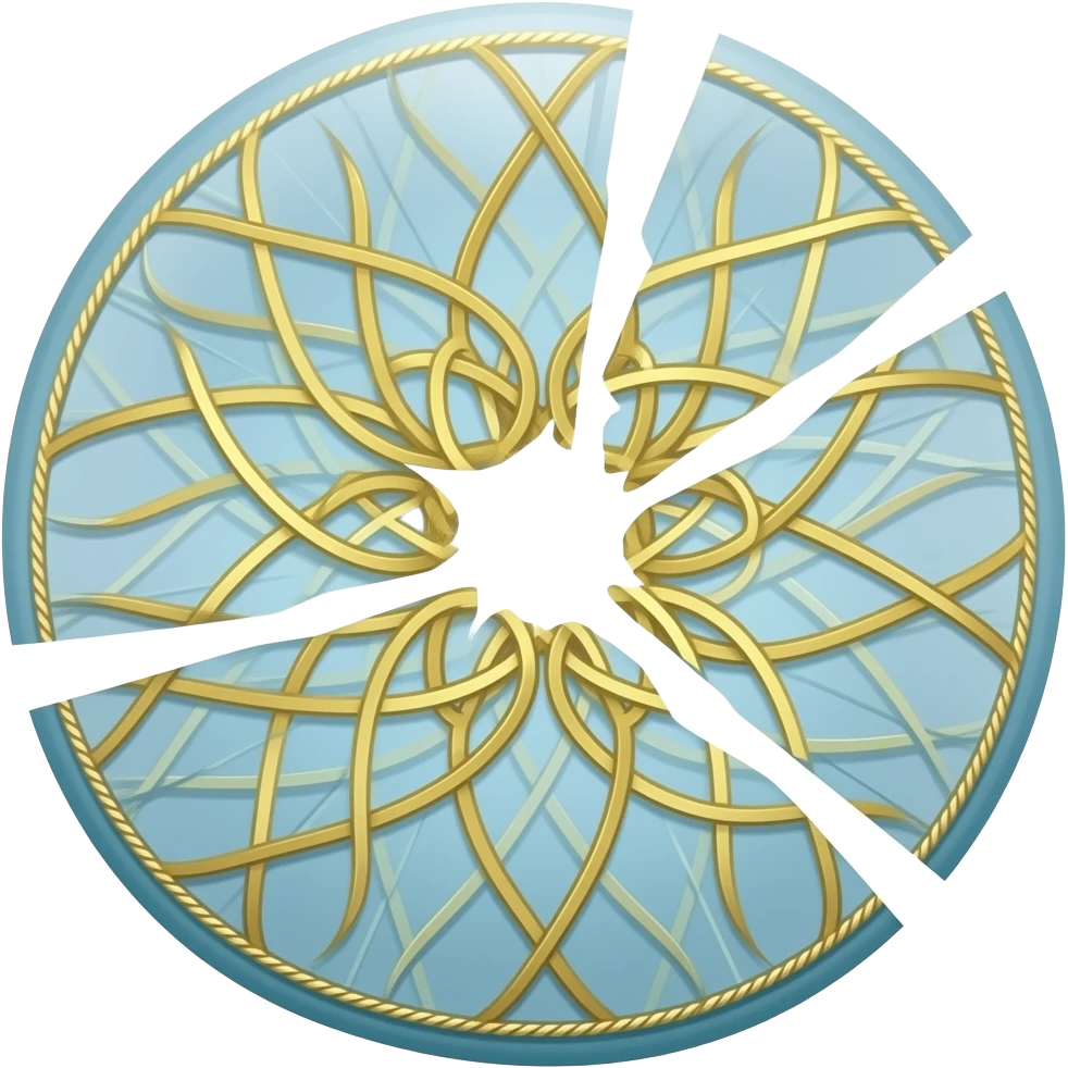 broken glass mended with gold emoji