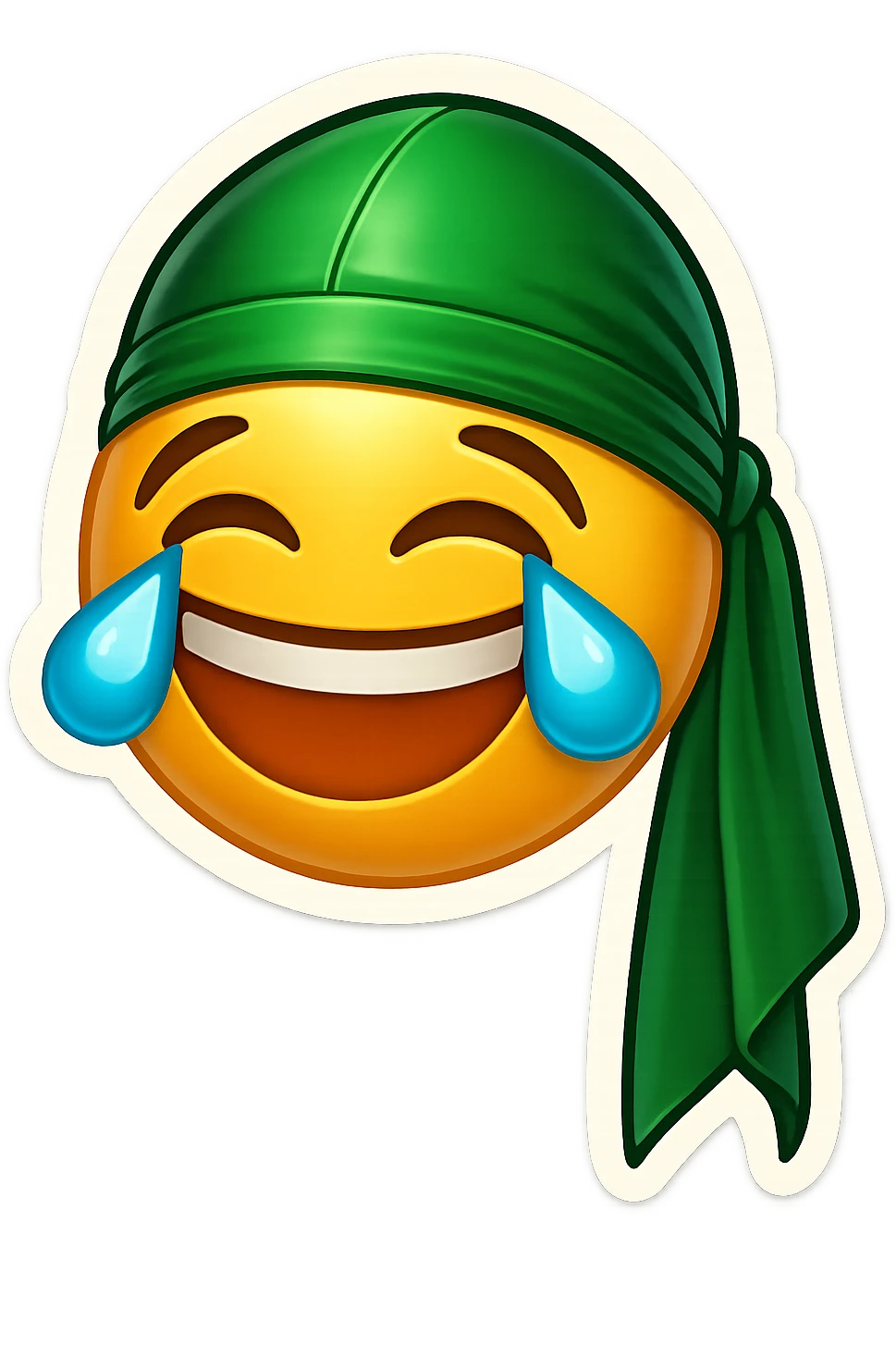lol face laughing crying
Change His durag To Green emoji