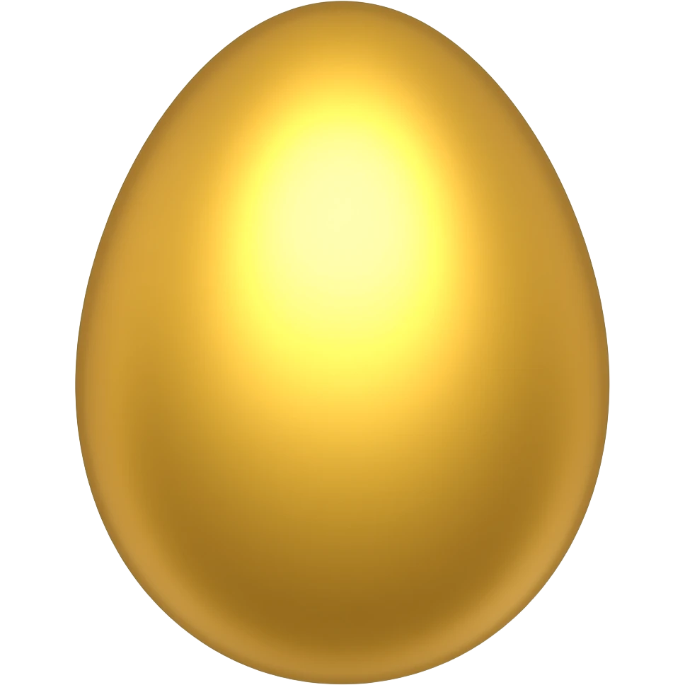 huevo de pascuas de oro emoji
