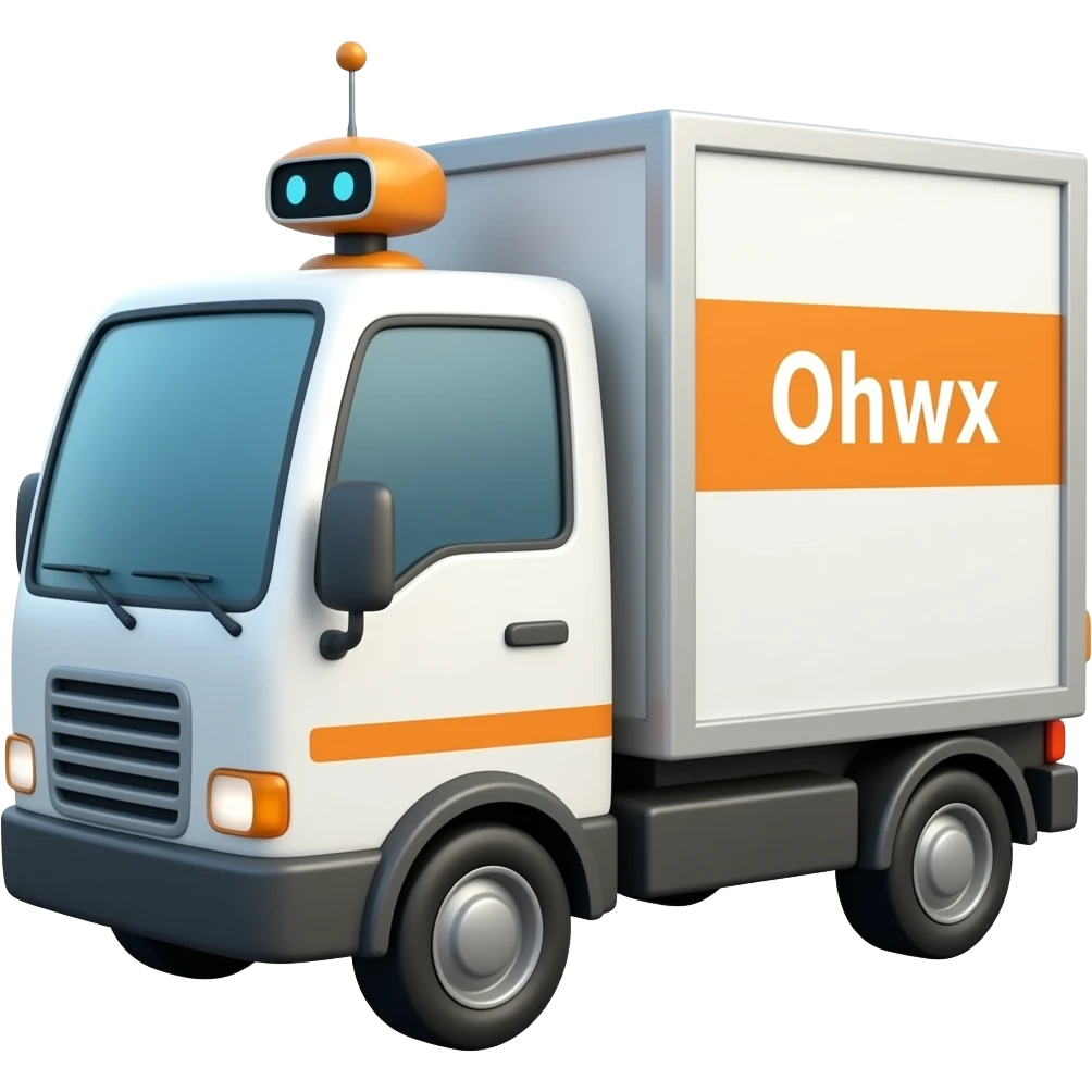 Delivery robot truck shape emoji