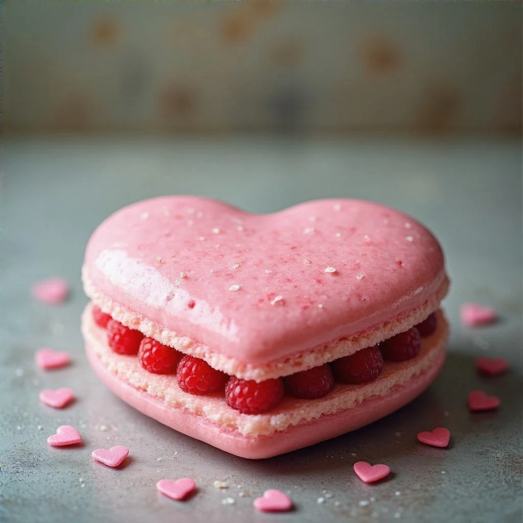 pink heart-shaped food emoji