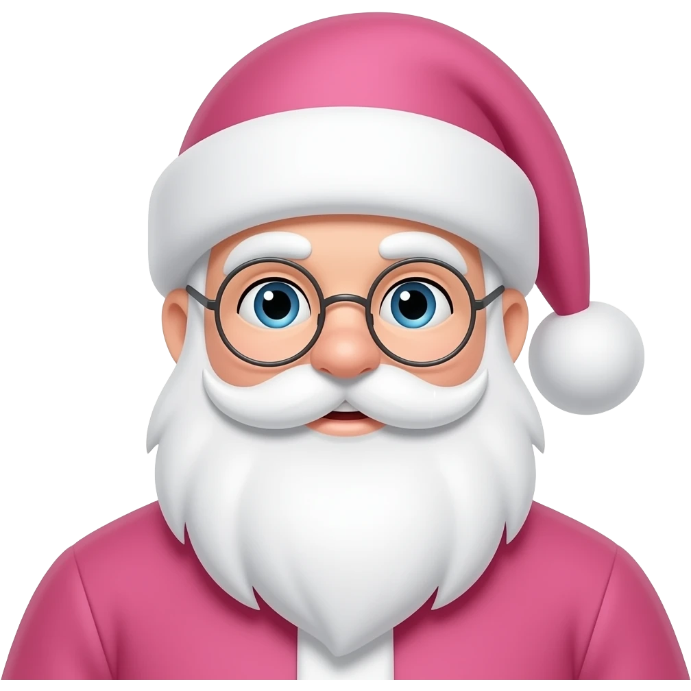 santa in pink aesthetic emoji