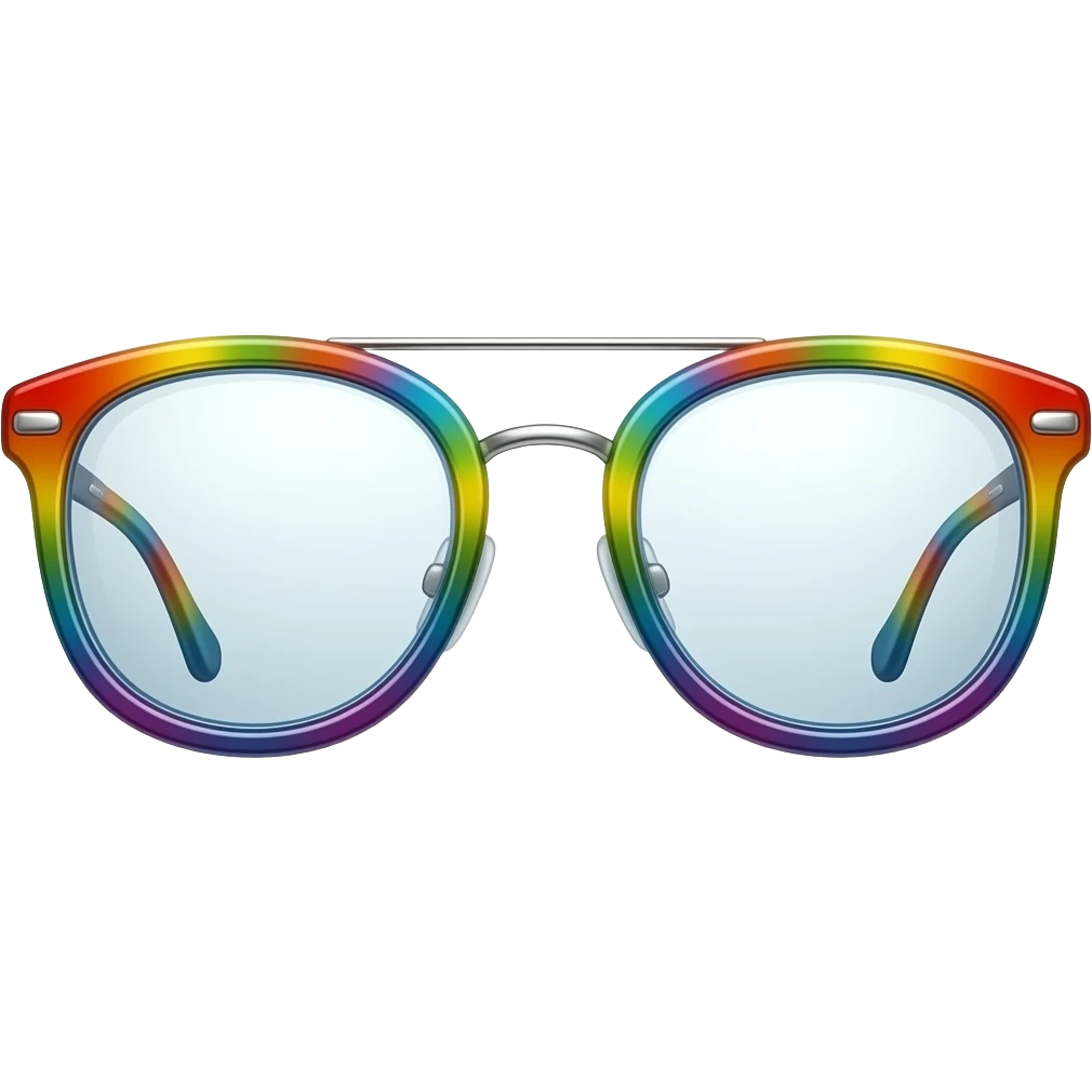 glasses with rainbow frames emoji