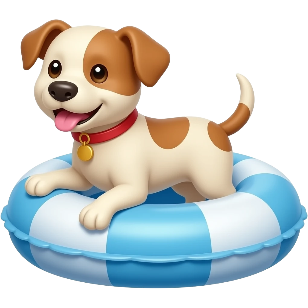 make a dog using a float emoji