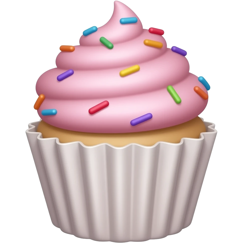 Cupcake with pink icing emoji