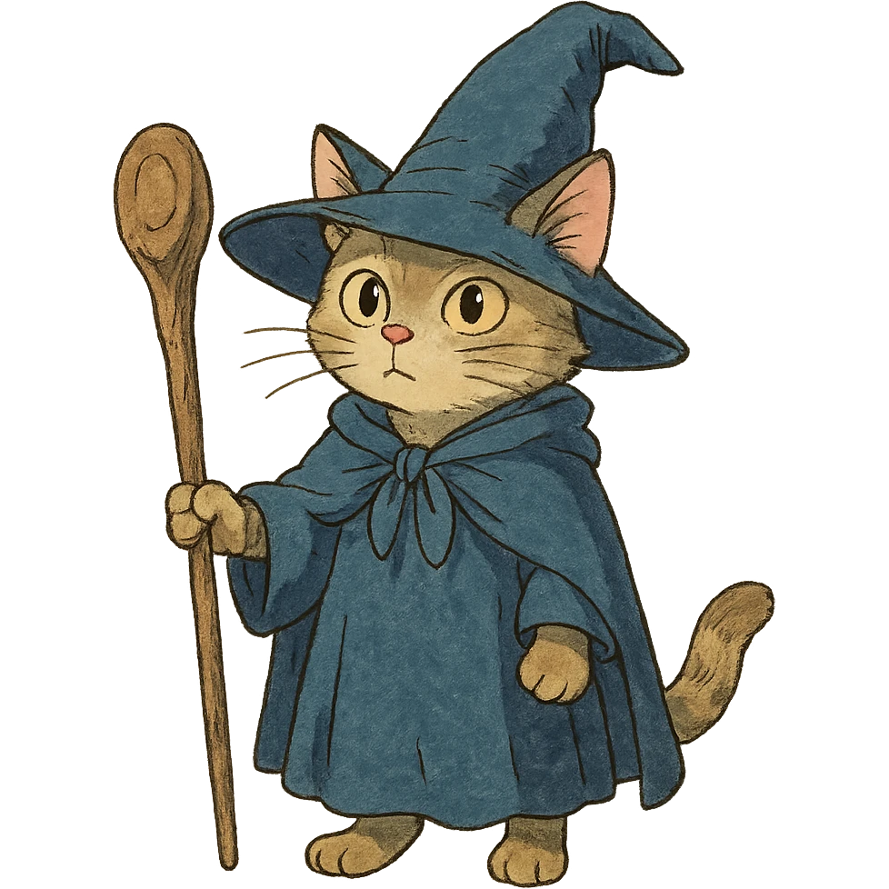 ghibli style wizard cat emoji