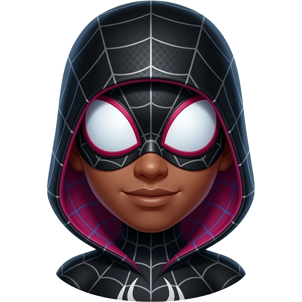Gwen spider verse with mask emoji