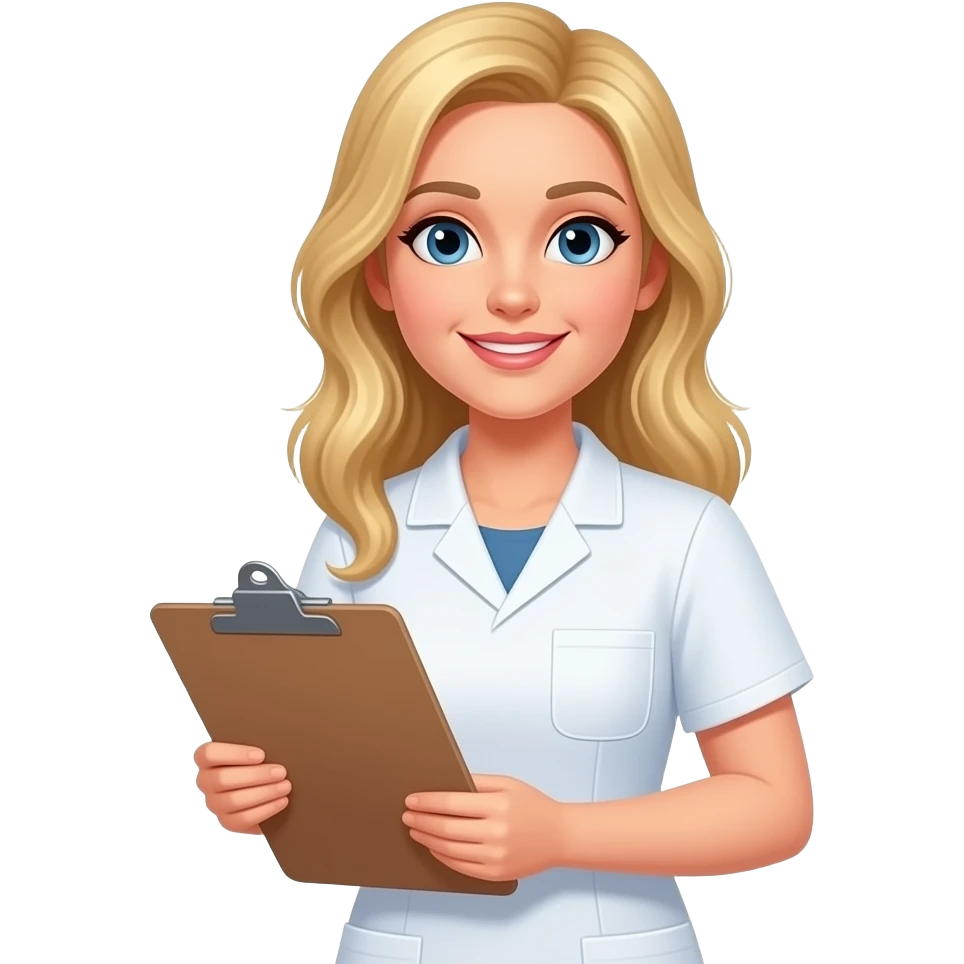 blonde woman physiotherapeut trainer emoji