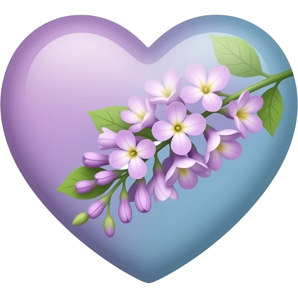 Wisteria-color and Malibu-color multicolor heart emoji