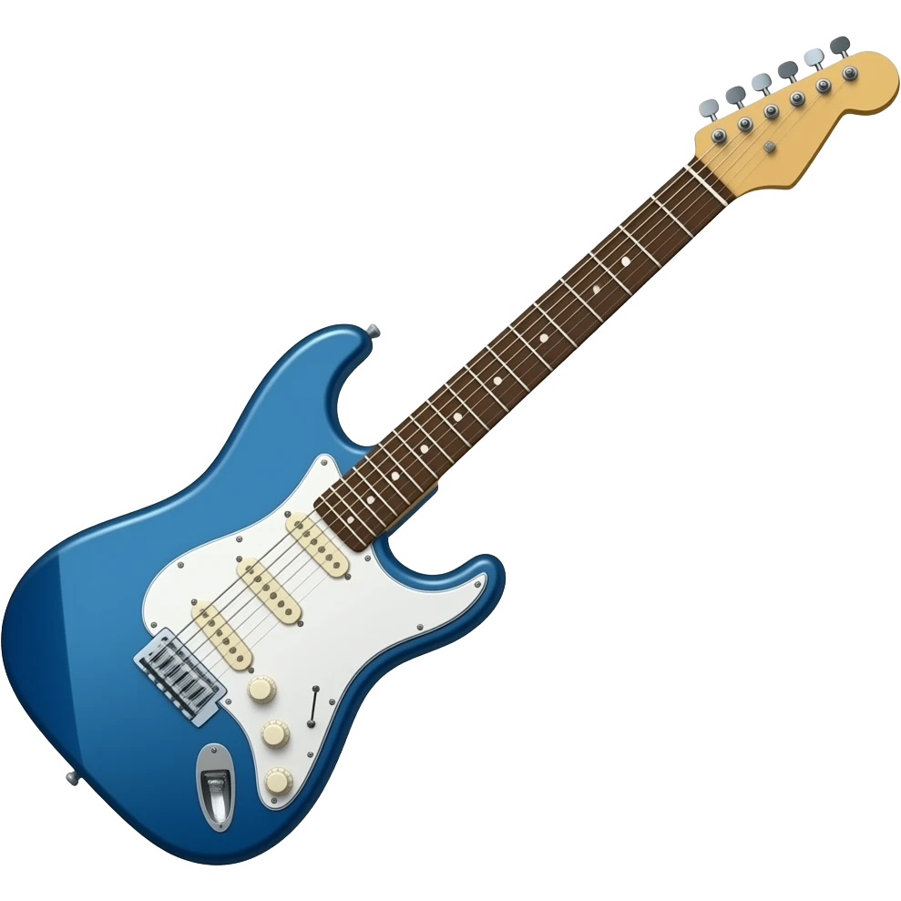 Blue Electric guitar emoji