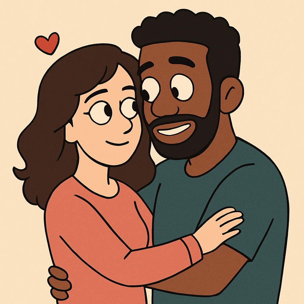 👩🏻‍❤️‍👨🏾 emoji