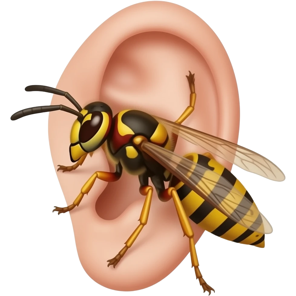 Wasp in ear emoji