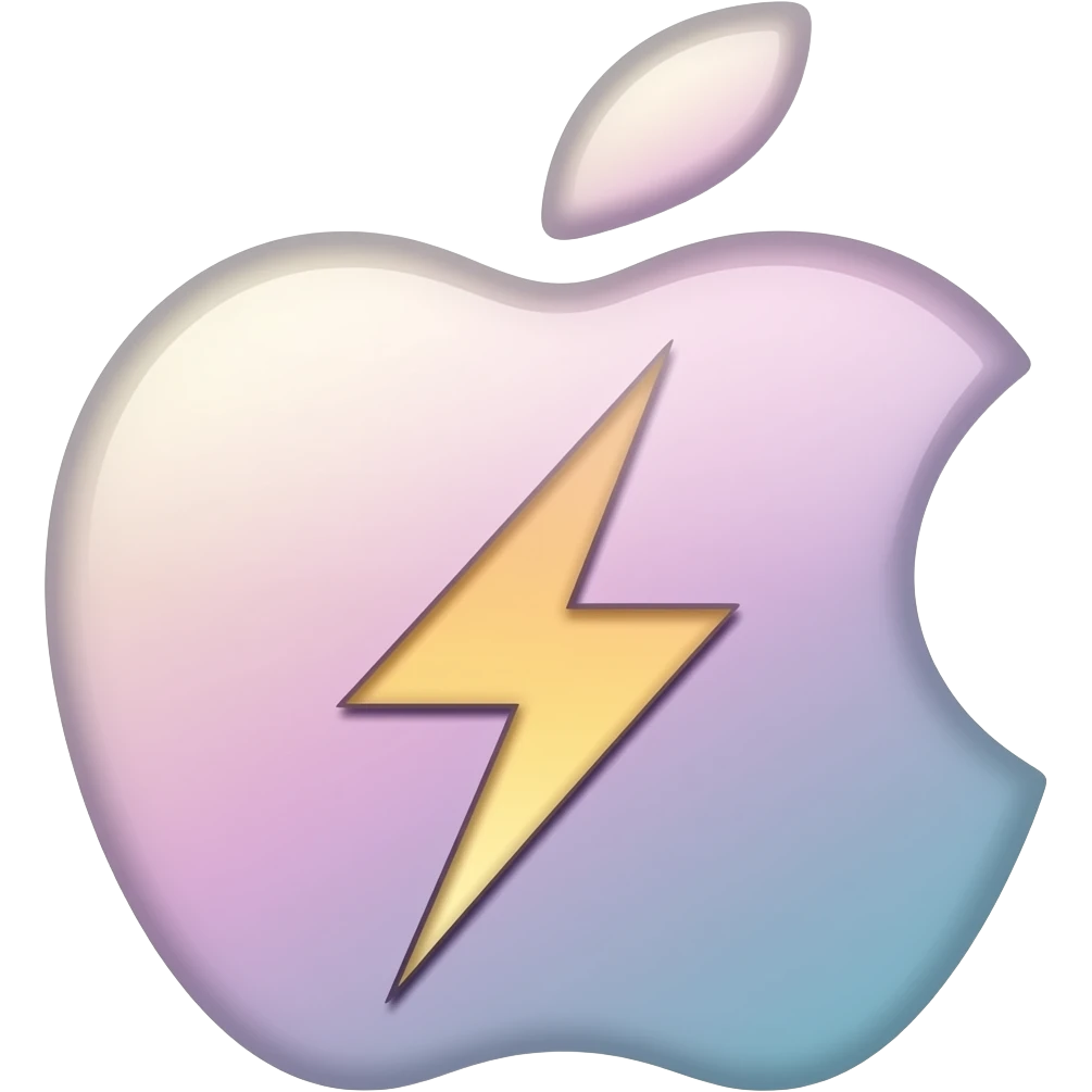 A clean minimal emoji of a shopping bag with a bold lightning bolt symbol in the center, soft rounded edges, pastel colors, glossy Apple-style finish, simple and modern UI icon, centered on a neutral background emoji