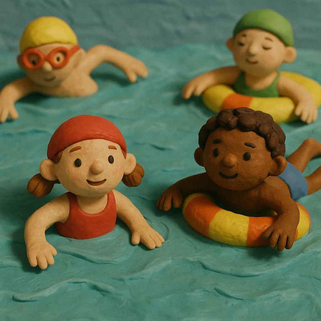 children swimming emoji