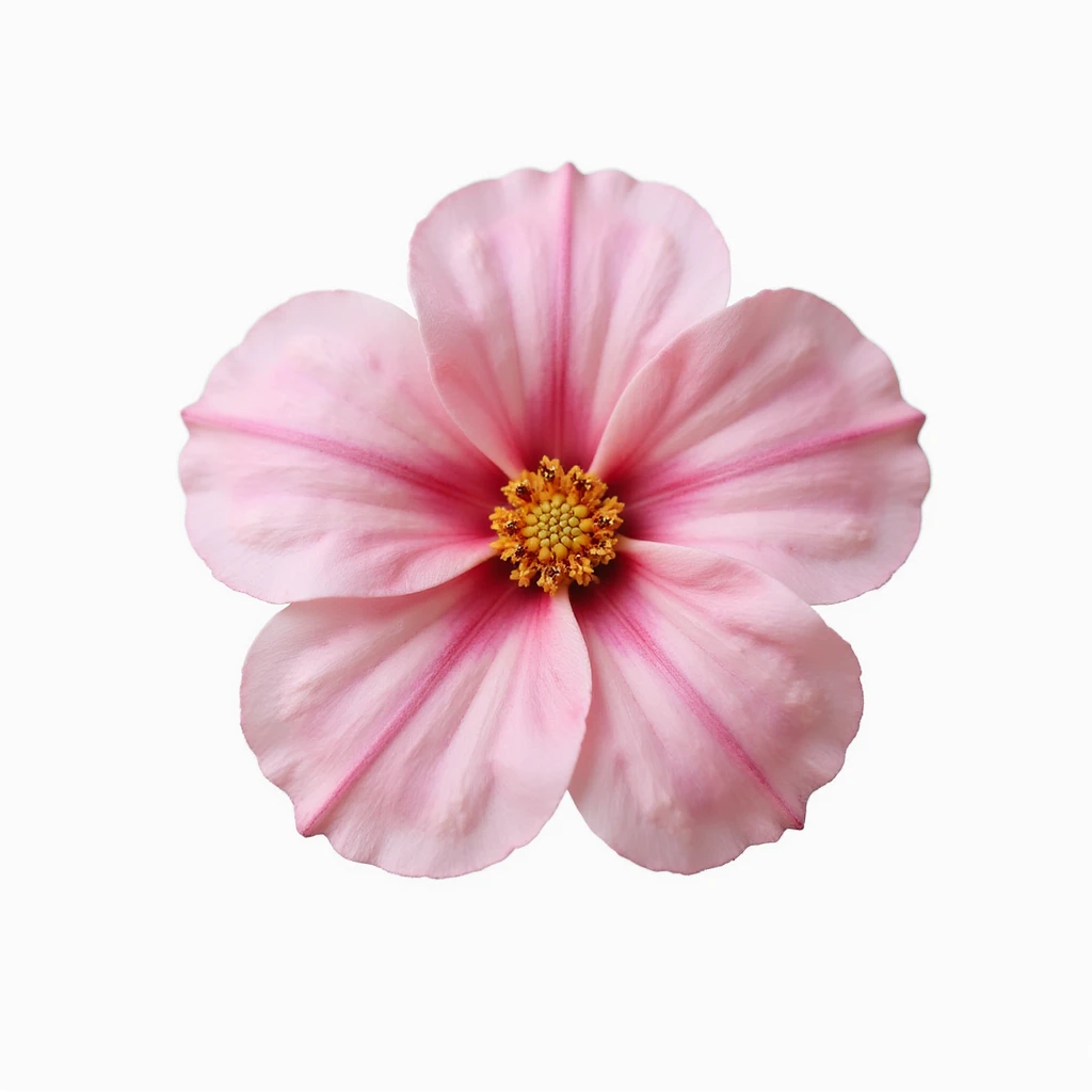 photorealistic pink flower on white background emoji