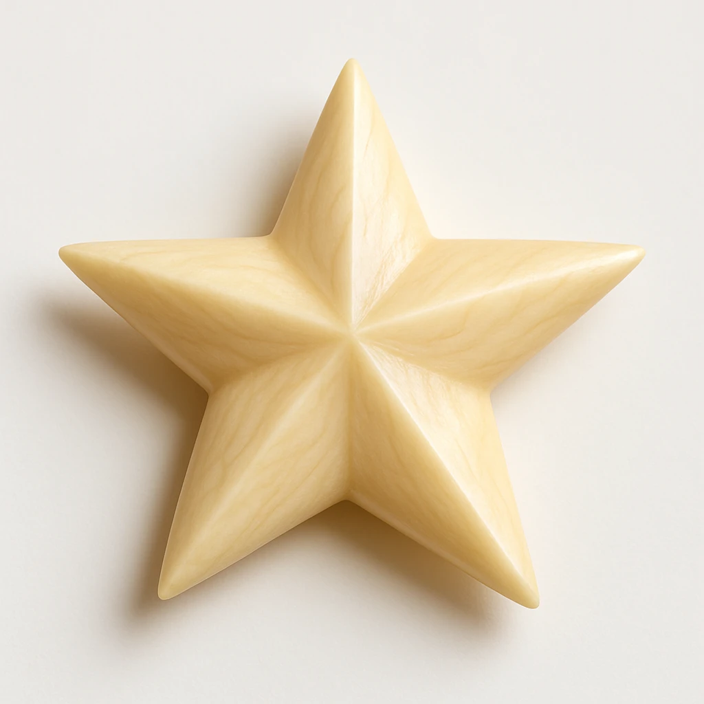 star carved from ivory emoji emoji
