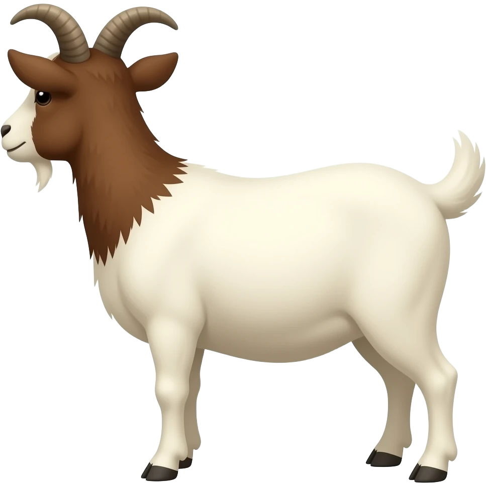 Hazme una cabra de espaldas. Tiene que tener el cuello marrón emoji