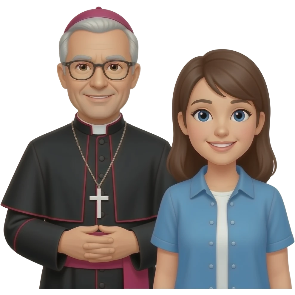 священник и один человек перед ним emoji