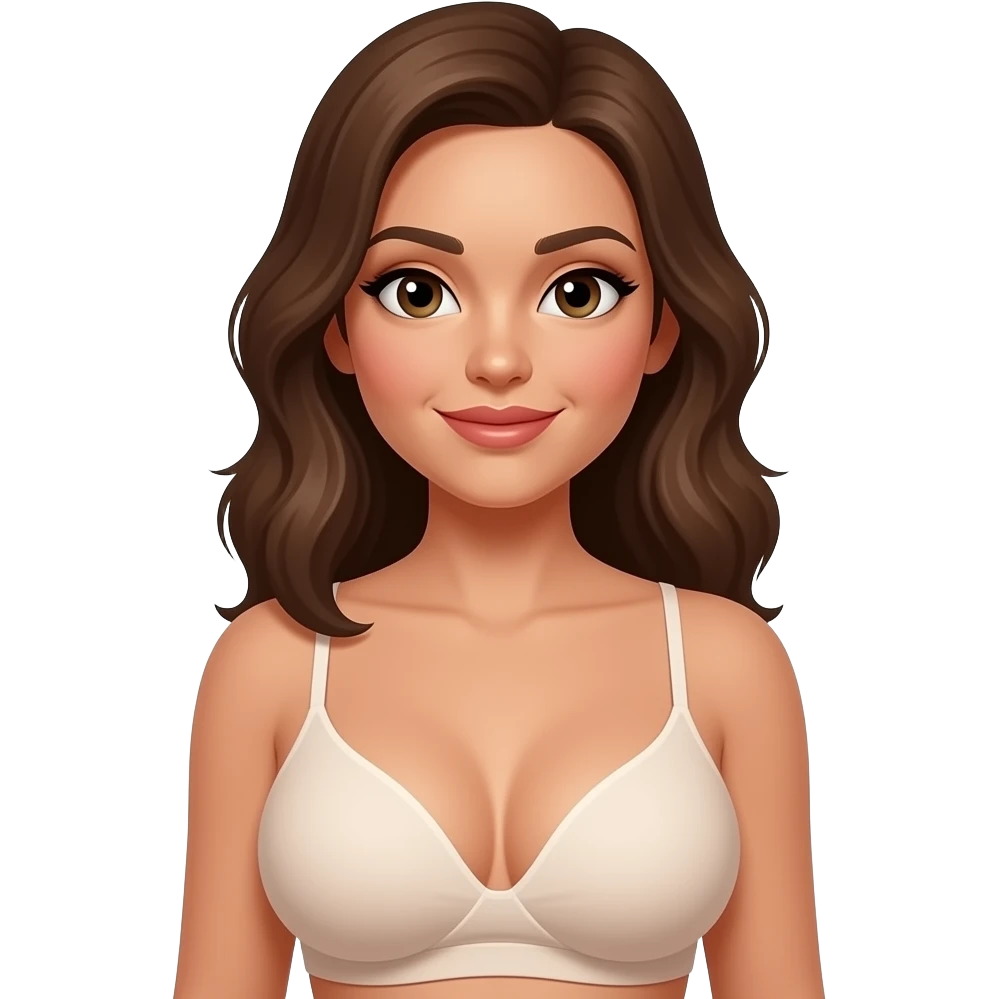 Mujer mostrando las tetas grandes  Sin brasier emoji