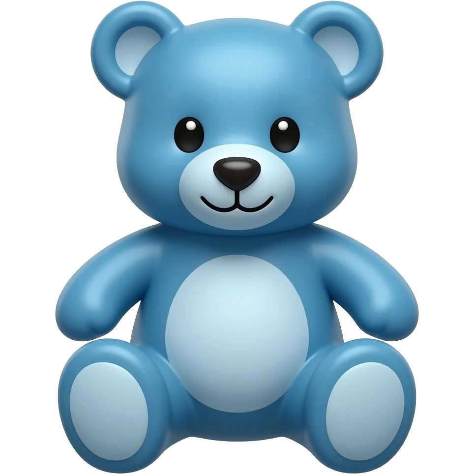 teddy bear blue emoji