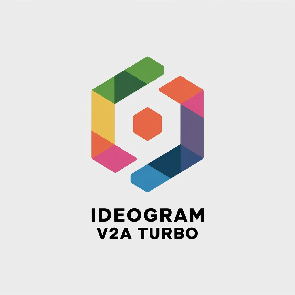 make a colorful logo of only text "Ideogram V2a Turbo" emoji