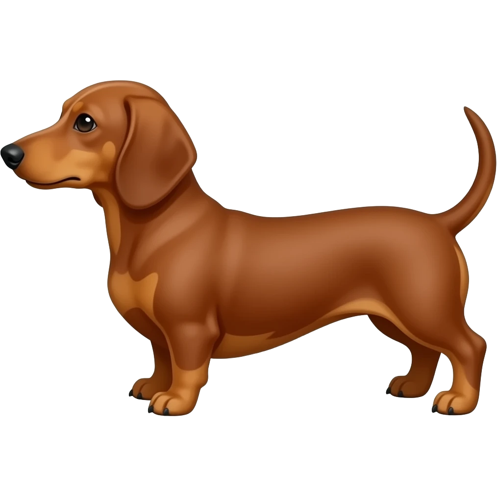 Perro salchicha silueta perfil dibujo emoji