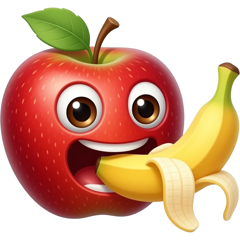 Meyve yiyen meyve emoji