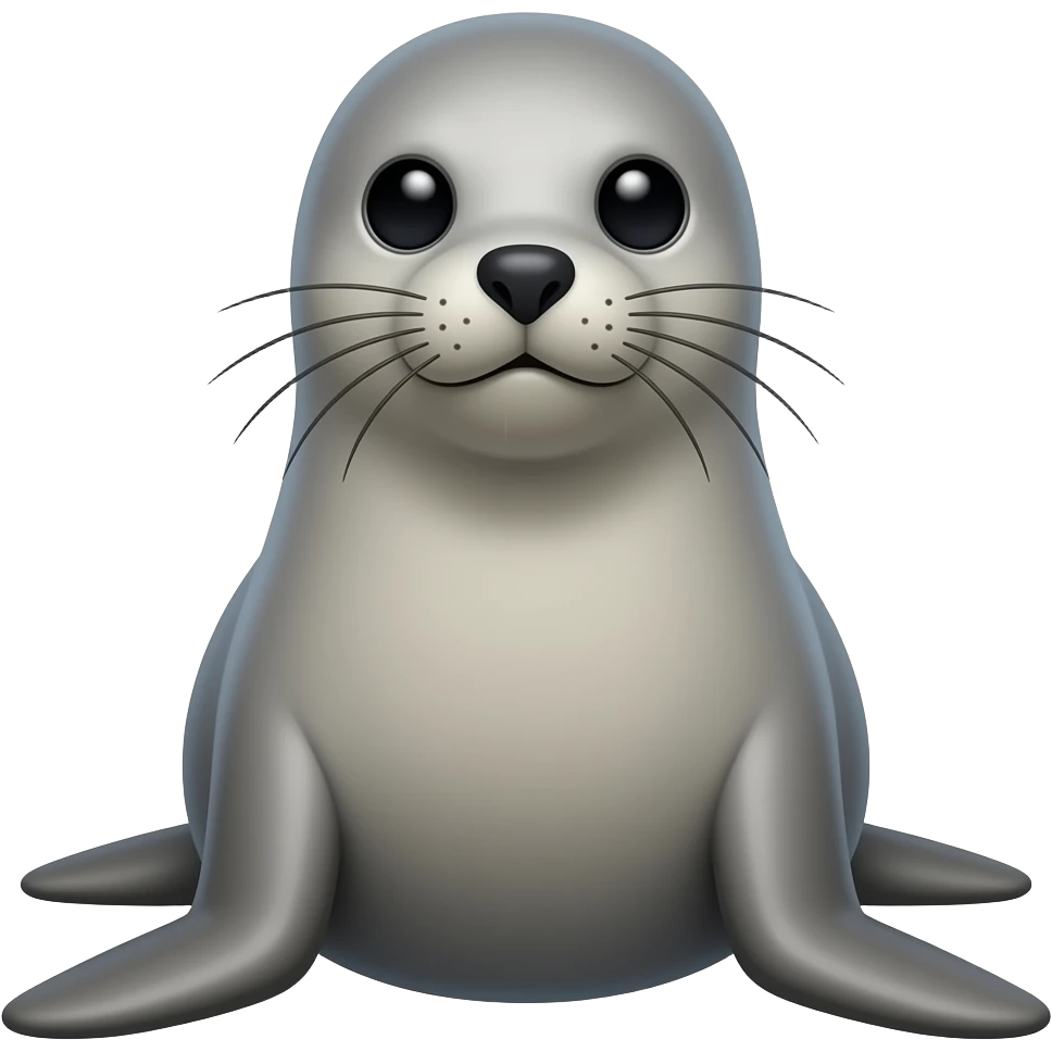 seal with front view i n 2d art style emoji
