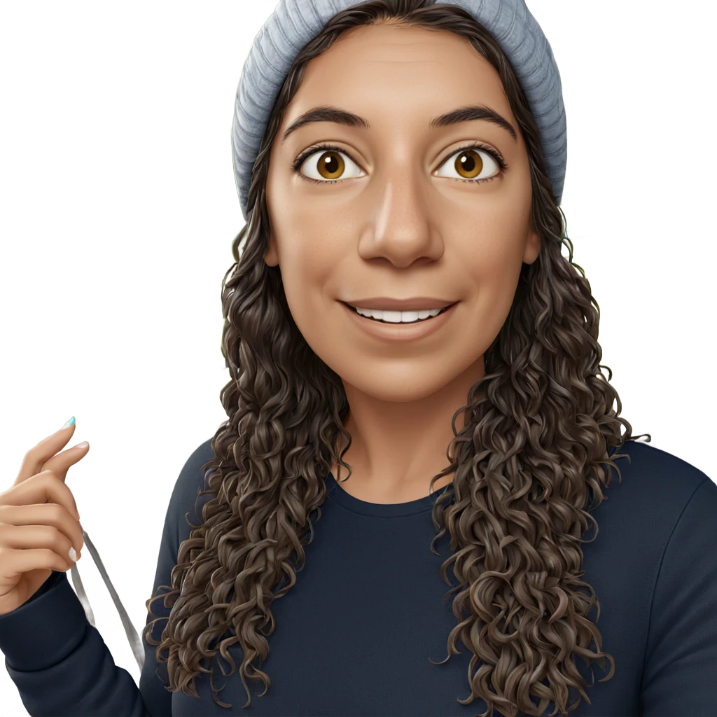 smiling girl in outdoor setting emoji