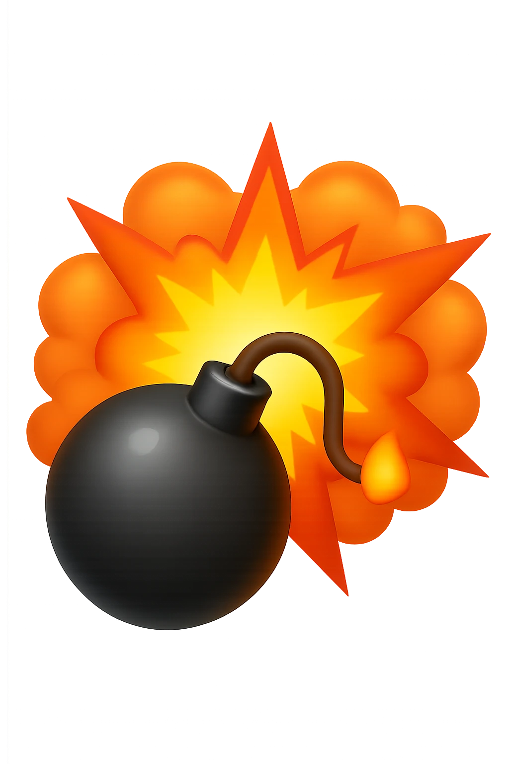 emoji stile iphone di una bomba che esplode emoji