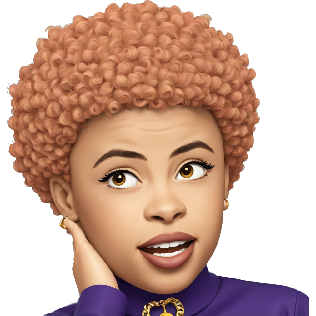 afro boy with necklace portrait emoji