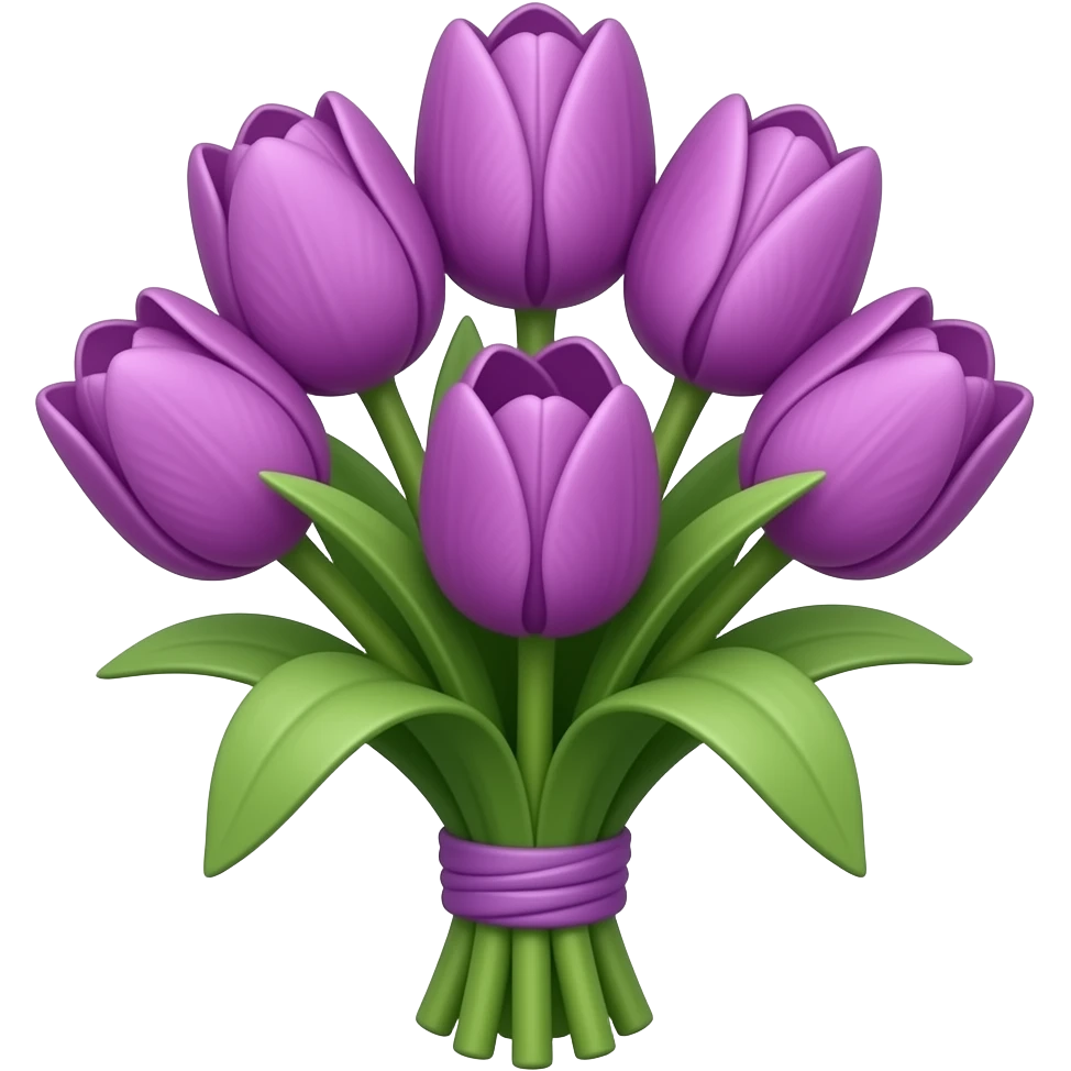 A bouquet of purple tulips emoji