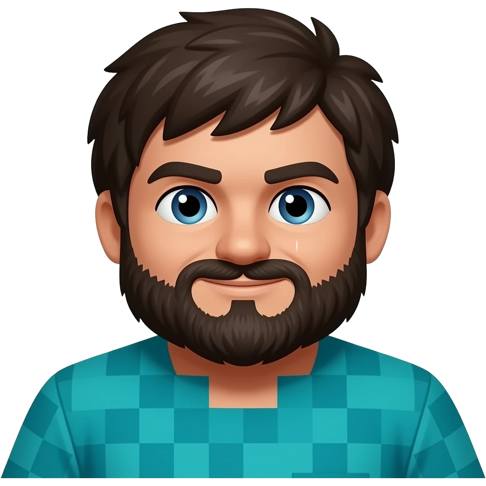 Jack black as Minecraft Steve emoji