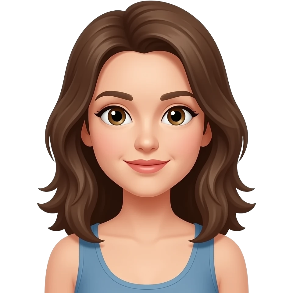 Faça ela branca e com cabelo emoji