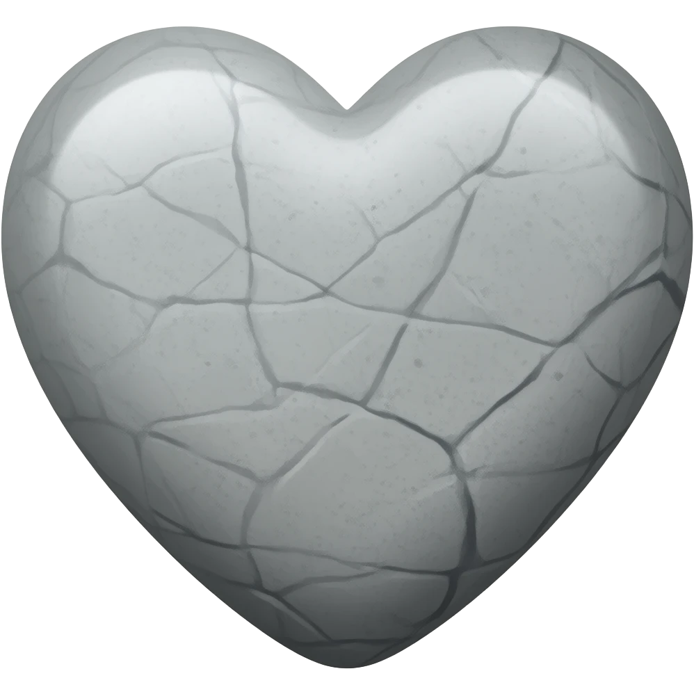 Un coeur de pierre emoji