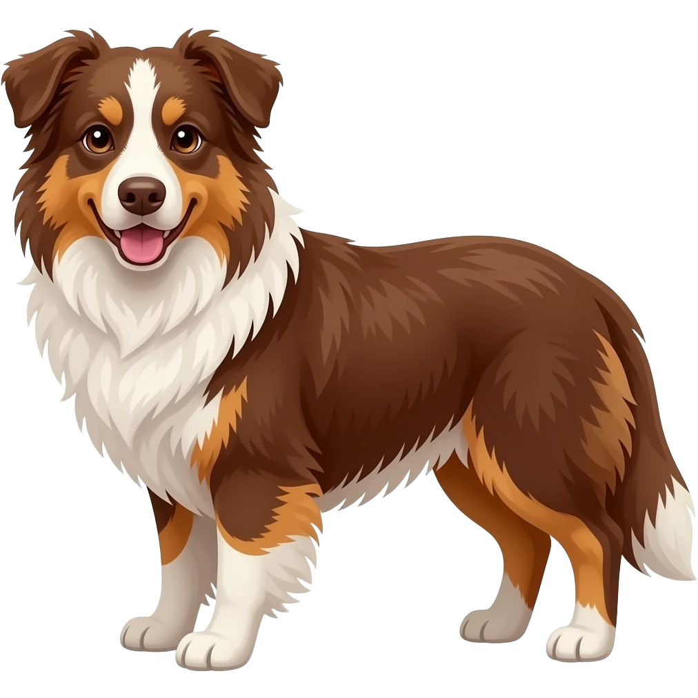 Australian shepherd red emoji