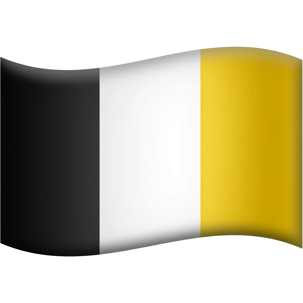 Флаг Черно-Желто-Белый Триколор emoji