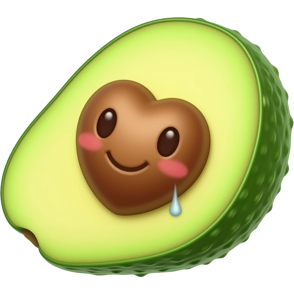 Авокадо плачет от радости emoji