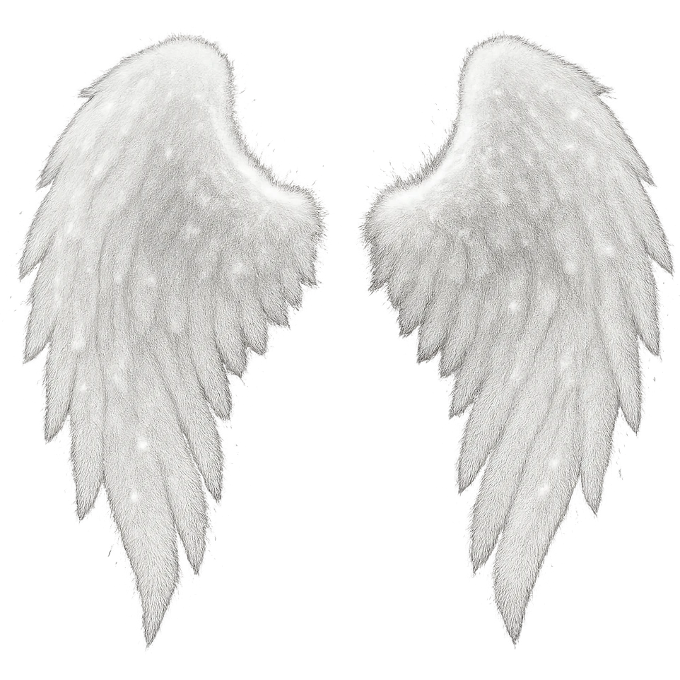 sparkly white angel wings emoji