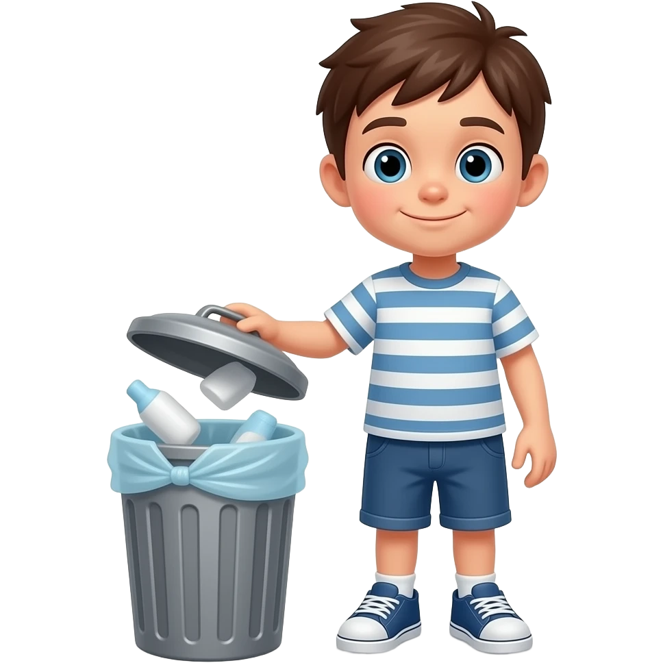 kid taking out the trash emoji