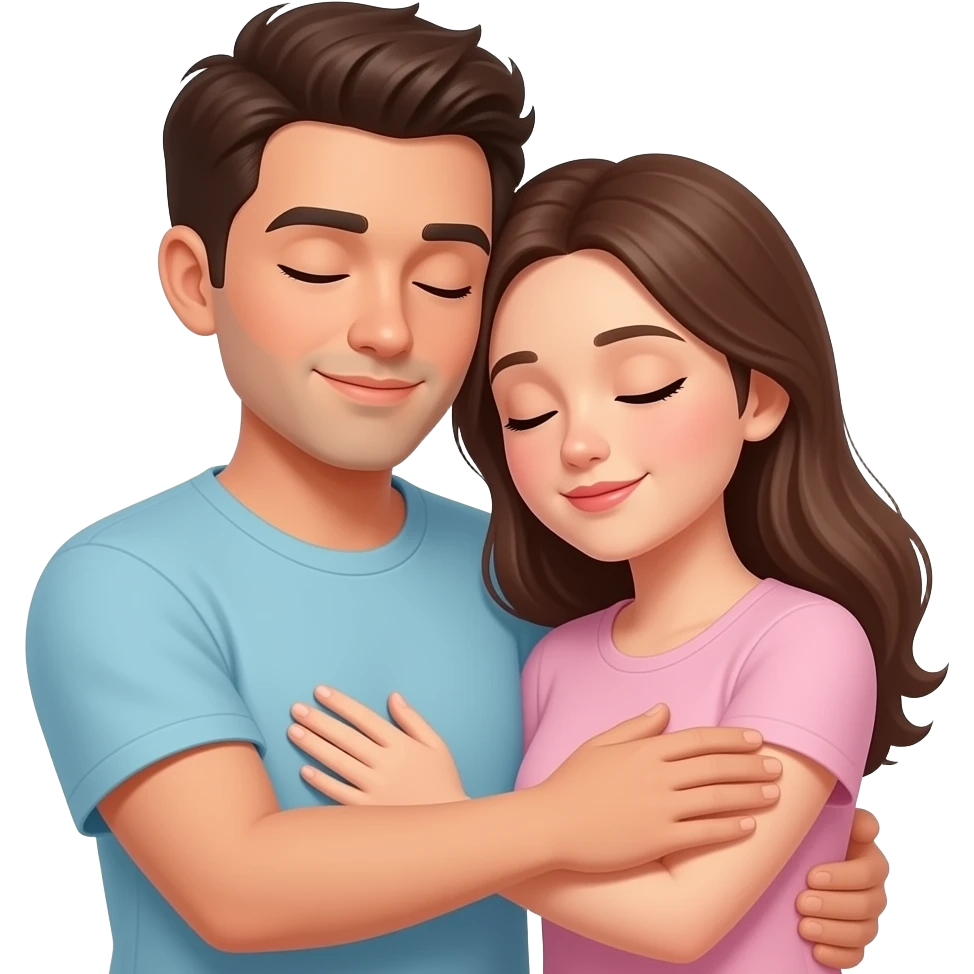 Pareja durmiendo abrazados emoji