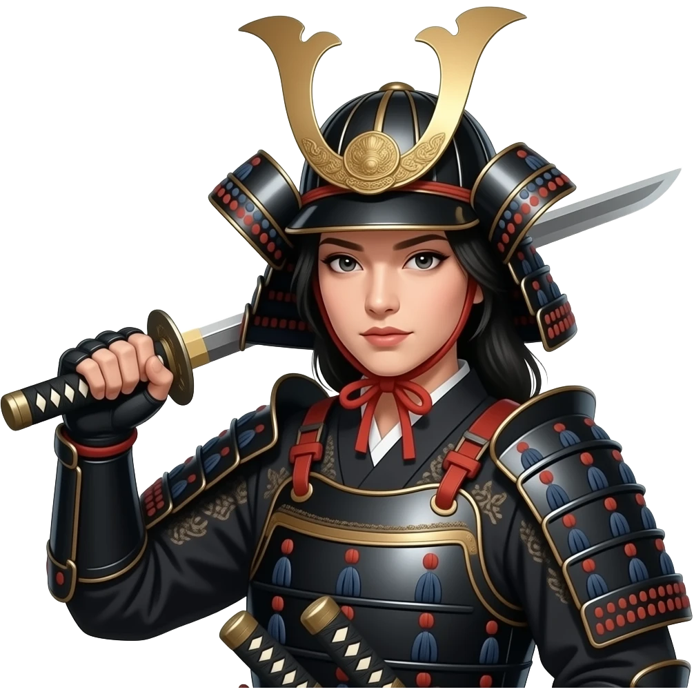 Japanese samurai sexy woman emoji