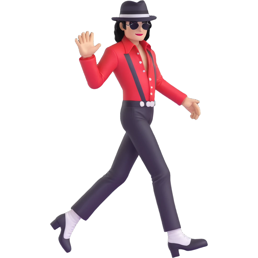 Michael Jackson moonwalking emoji