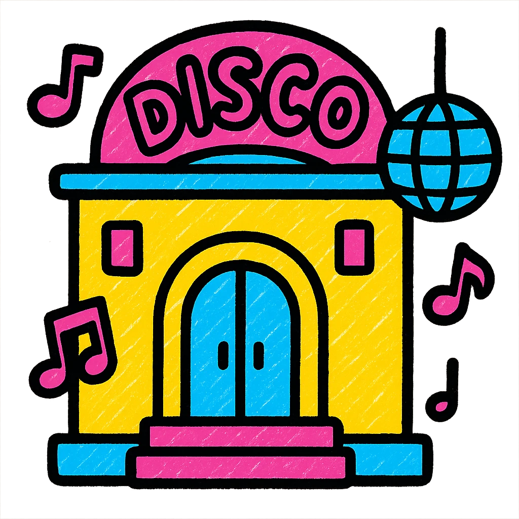 une discothèque emoji