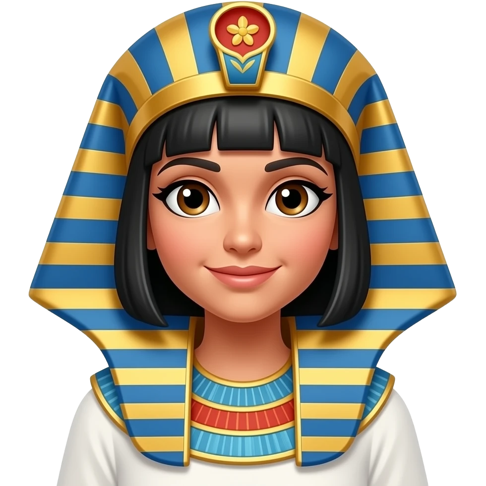 egyptian girl with flower emoji